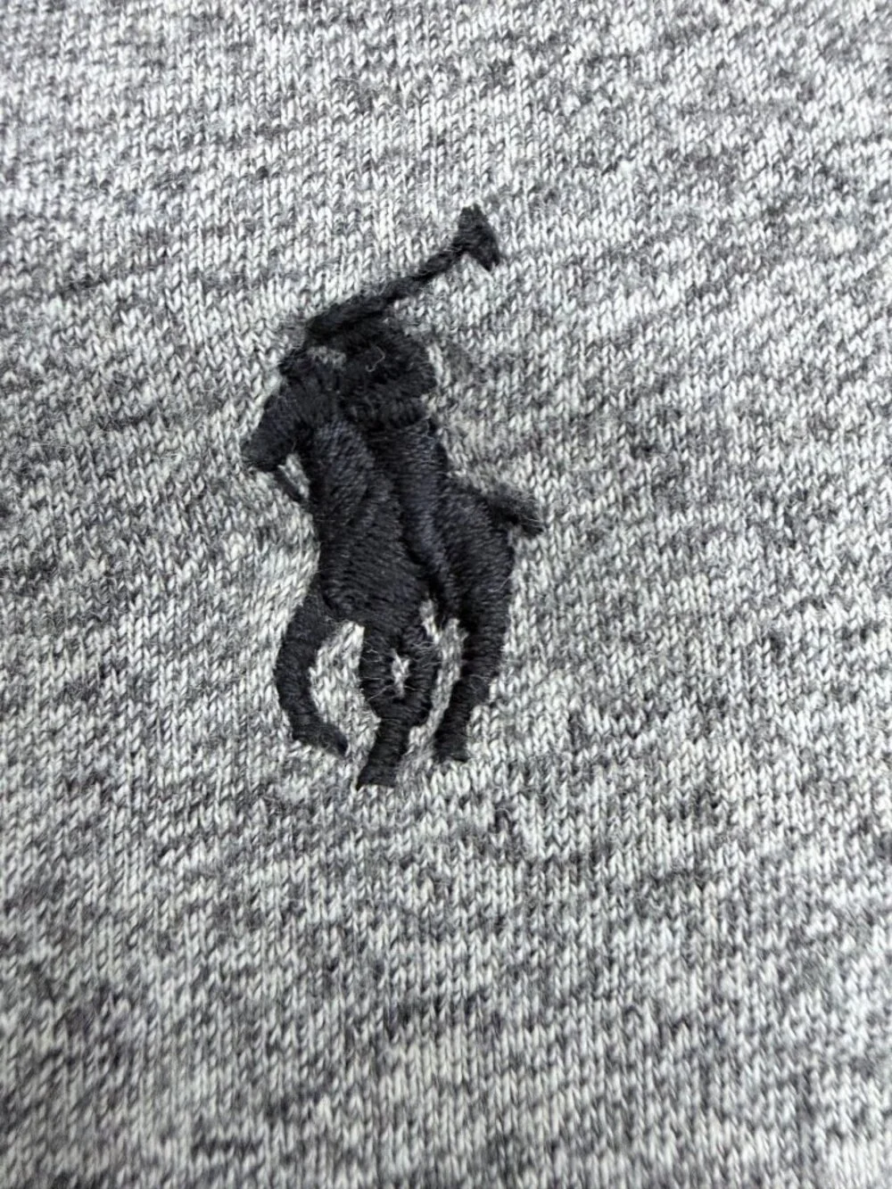 Polo Ralph Lauren Gray Long Sleeve Tee Shirt Black Pony Logo Medium M